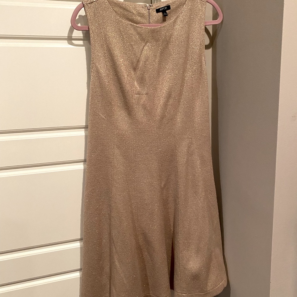 Midi dress gold tan in great condition